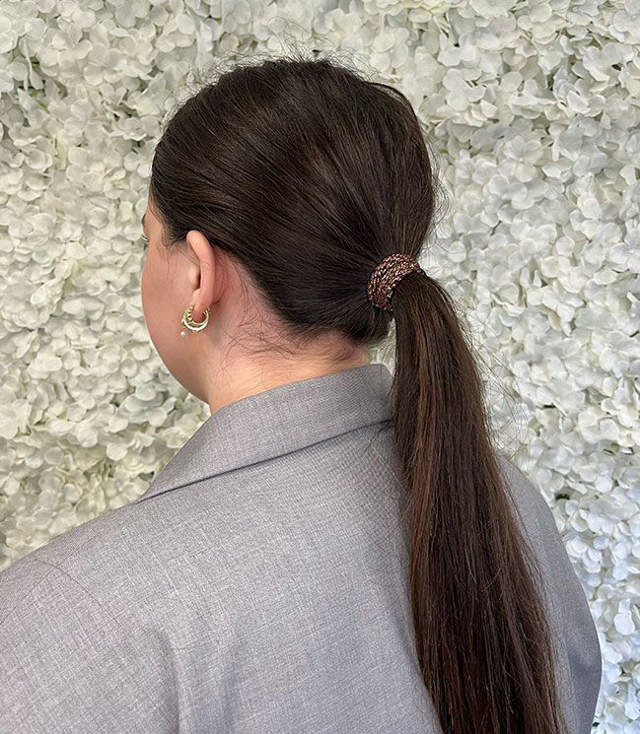 JA-NI Hair Accessories - Hair elastics, The Brown Glitter