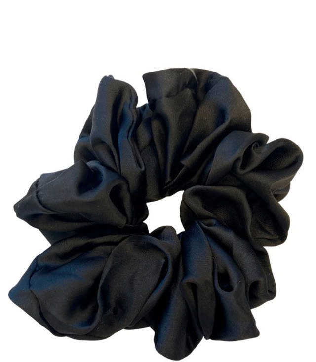JA-NI Hair Accessories - Hair Scrunchies Large, The Black Satin