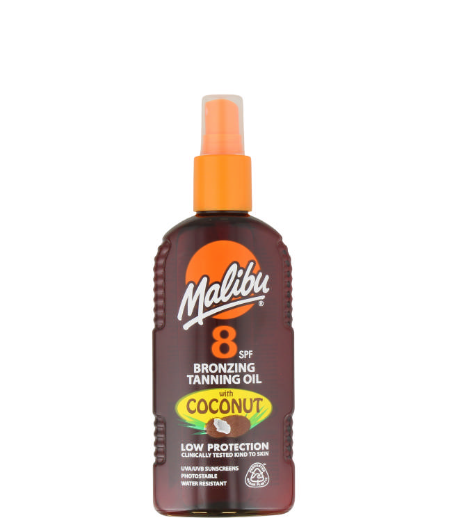 Malibu Tanning Oil With Coconut SPF8, 200 ml. 