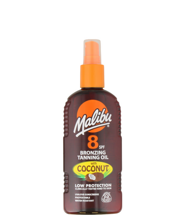 Malibu Tanning Oil With Coconut SPF8, 200 ml. 