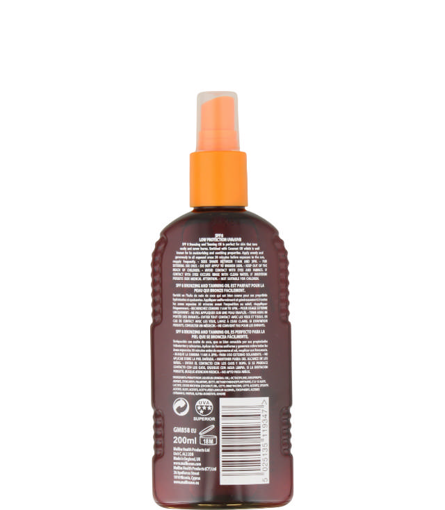 Malibu Tanning Oil With Coconut SPF8, 200 ml. 