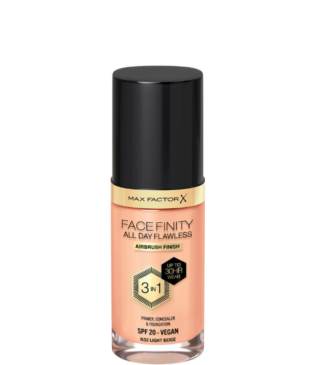 Max Factor All Day Flawless 3In1 Foundation 32 Light Beige, 30 ml. 30.00 Ml